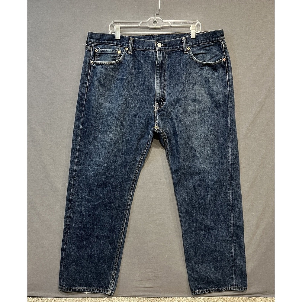 Levi's 505 Jeans Mens *42x30 Blue Relaxed Fit Denim Pants Med Wash